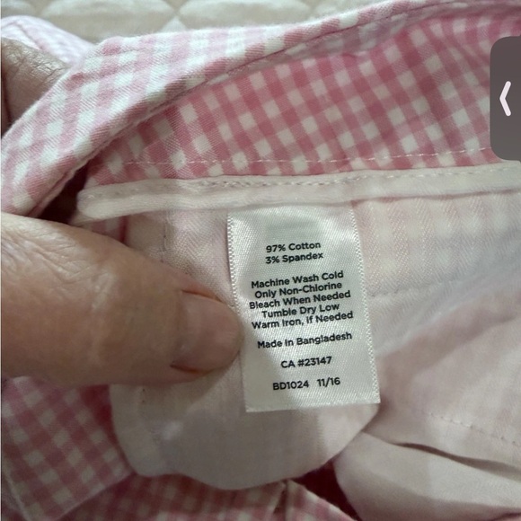3 Pairs Talbots Summer Pants Perfect Crop Relaxed Chino Gingham Red Blue Size 14 - Picture 7 of 11